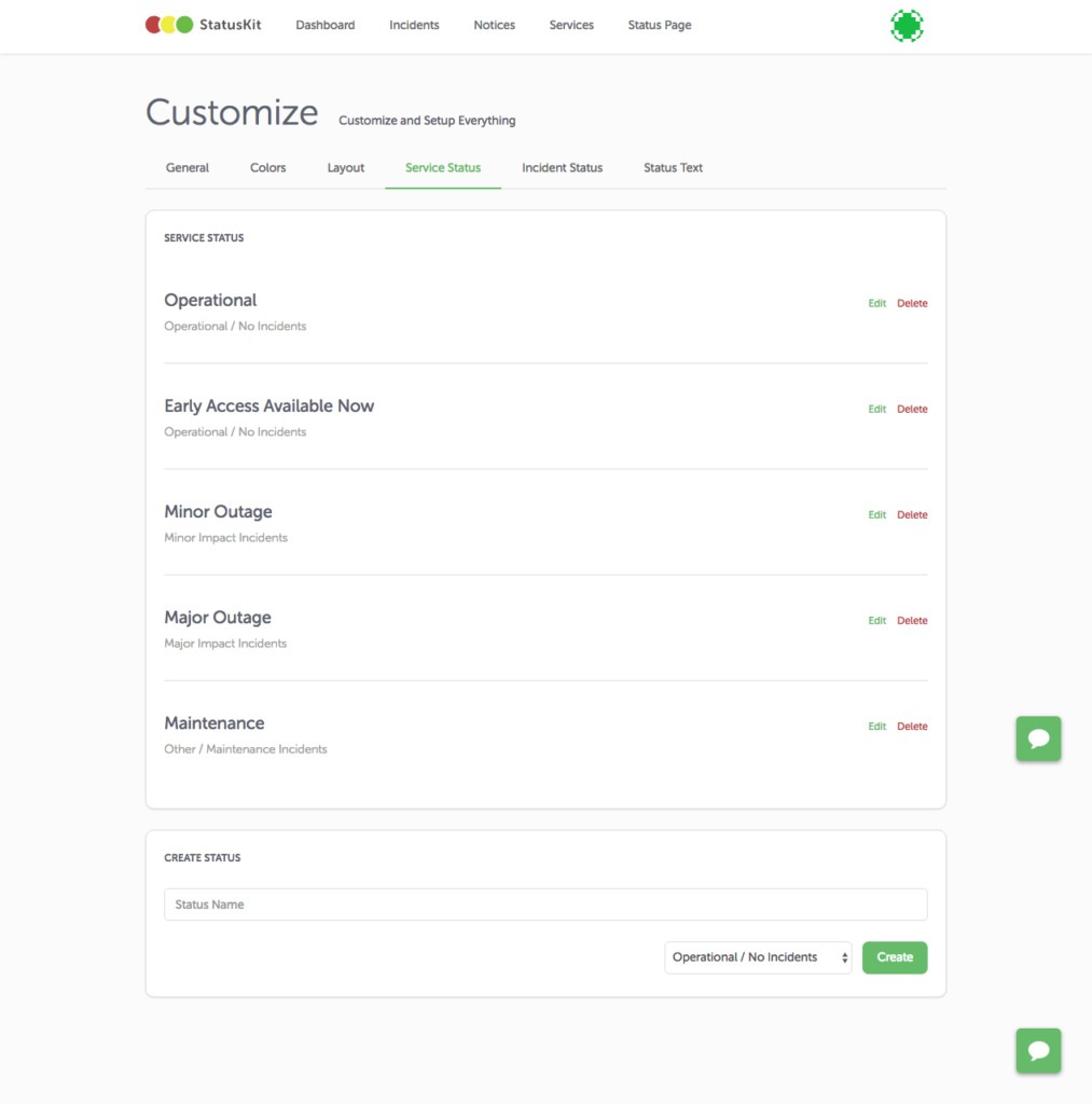 service-status-customize